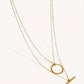 Double-Layered Stainless Steel Necklace - DAVERRI FASHIONS