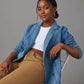 Pocketed Lapel Collar Long Sleeve Denim Jacket - DAVERRI FASHIONS