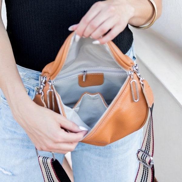 Genuine Leather Sling Bag - DAVERRI FASHIONS