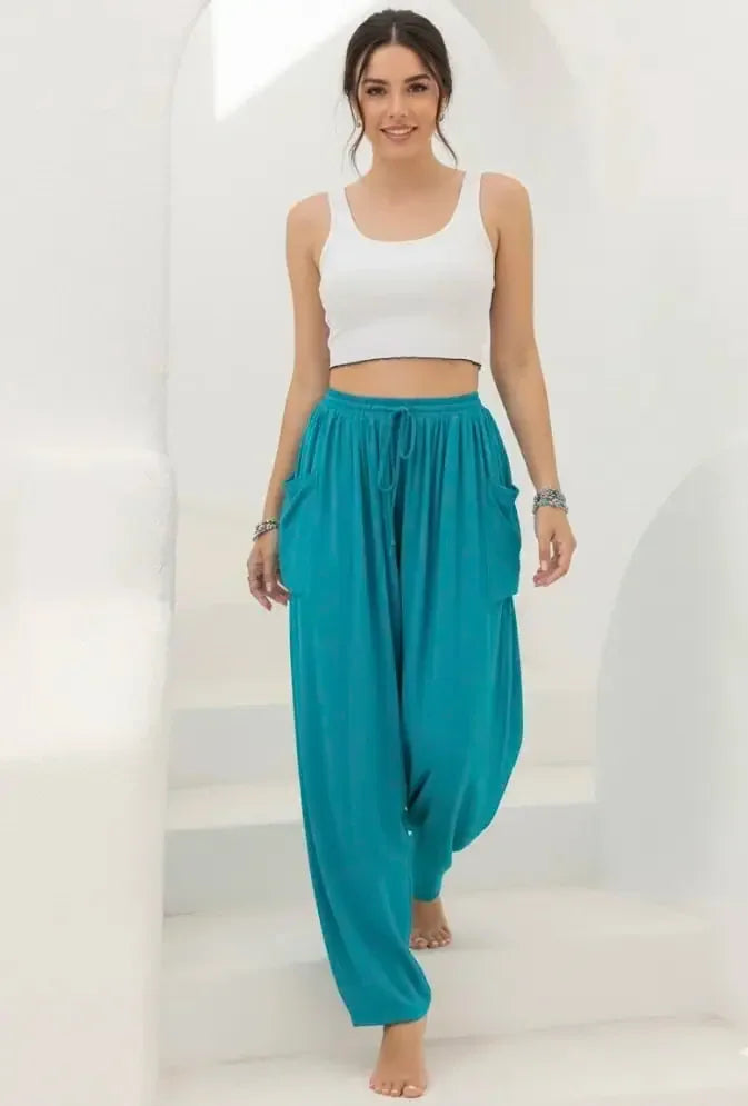 Daverri Fashions Drawstring Pocketed Pants - DAVERRI FASHIONS