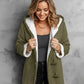 Full Size Cozy Sherpa Lined Toggle Coat with Hood Plus Size - DAVERRI FASHIONS