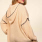 Haptics Contrast Stitching Long Sleeve Hooded Sweater Sweaters