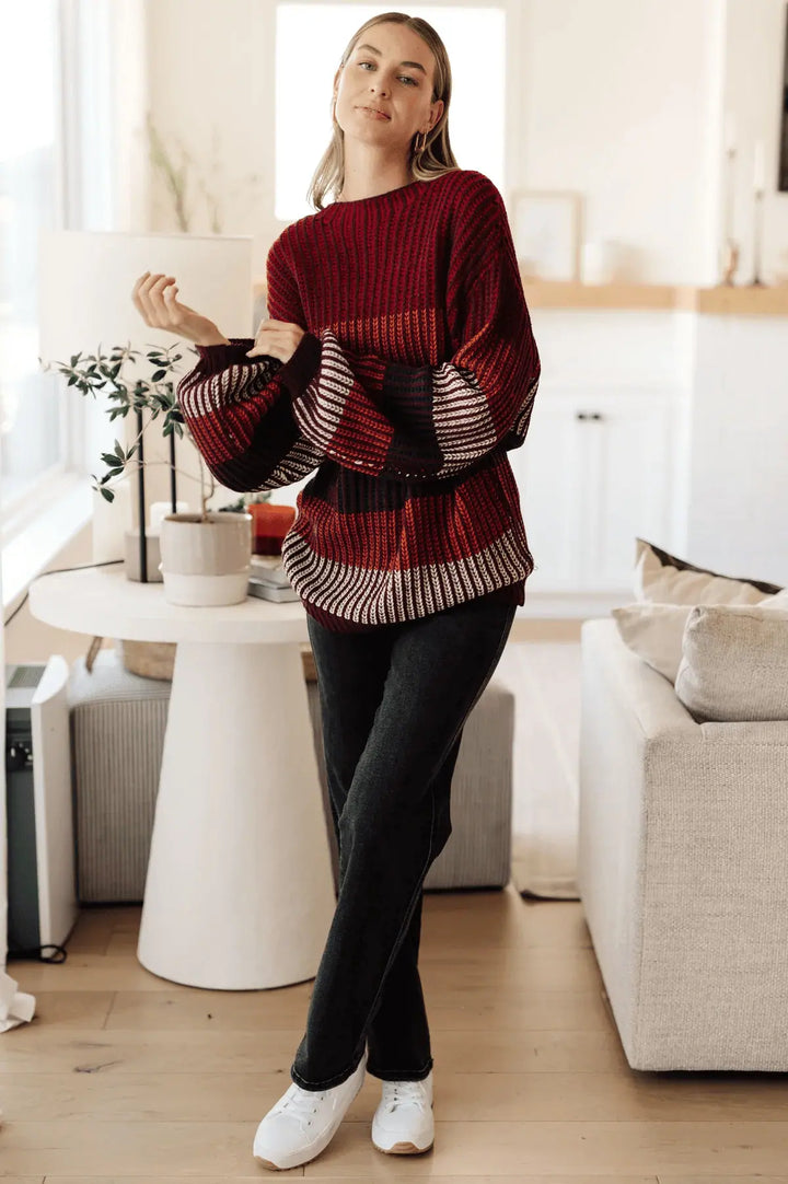 Haptics ombre striped sweater Tops