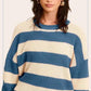 Striped Round Neck Loose Fit Sweater Sweaters