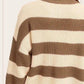 Striped Round Neck Loose Fit Sweater Sweaters