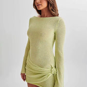 Open Back Side Tie Mini Dress | Mini Dresses Daverri Fashions