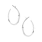 Oval Hoop Earrings Silver Earrings