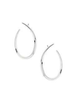 Oval Hoop Earrings - DAVERRI FASHIONS