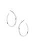 Oval Hoop Earrings Silver Earrings
