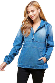 Women's Denim Hooded Jacket Coats & Jackets