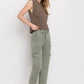 High Rise Cargo Straight Jeans Jeans
