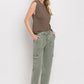 High Rise Cargo Straight Jeans Jeans