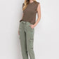 High Rise Cargo Straight Jeans Jeans