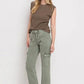 High Rise Cargo Straight Jeans Jeans