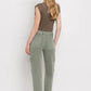 High Rise Cargo Straight Jeans Jeans