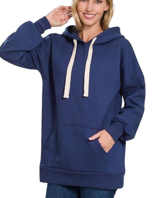 Zenana Loose Fit Hoodie Hoodies