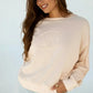 Flower Patch Drop Shoulder Sweatshirt - DAVERRI FASHIONS