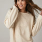 Flower Patch Drop Shoulder Sweatshirt - DAVERRI FASHIONS