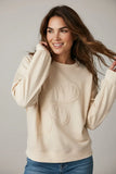 Flower Patch Drop Shoulder Sweatshirt - DAVERRI FASHIONS