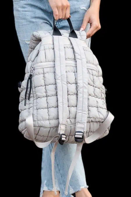 Quilted Puffer Backpack Handbags