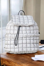 Quilted Puffer Backpack Handbags