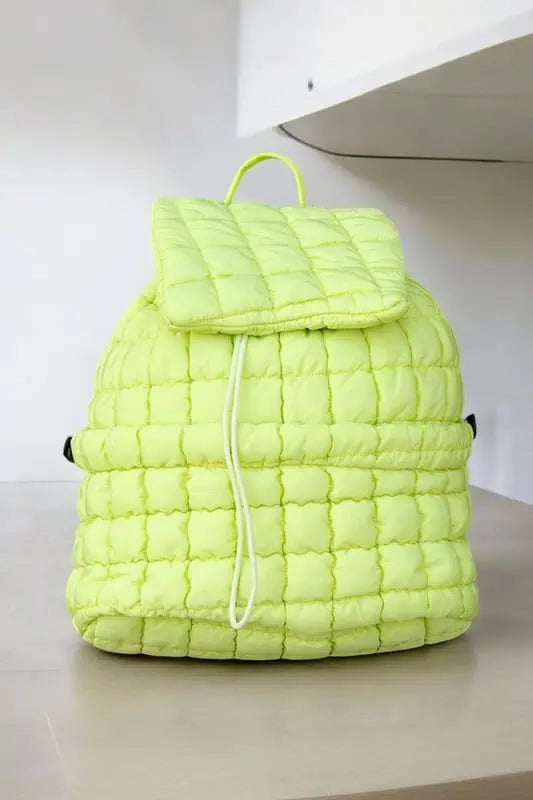 Quilted Puffer Backpack Handbags