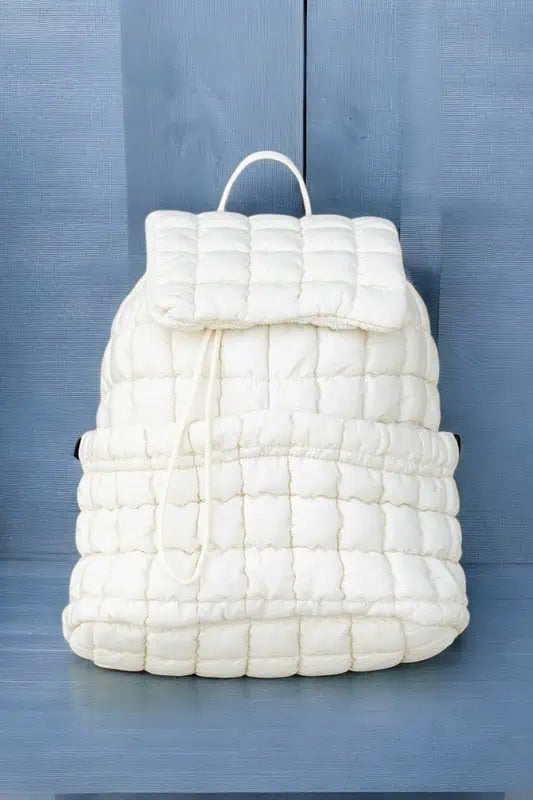 Quilted Puffer Backpack Handbags