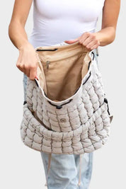 Quilted Puffer Backpack Handbags