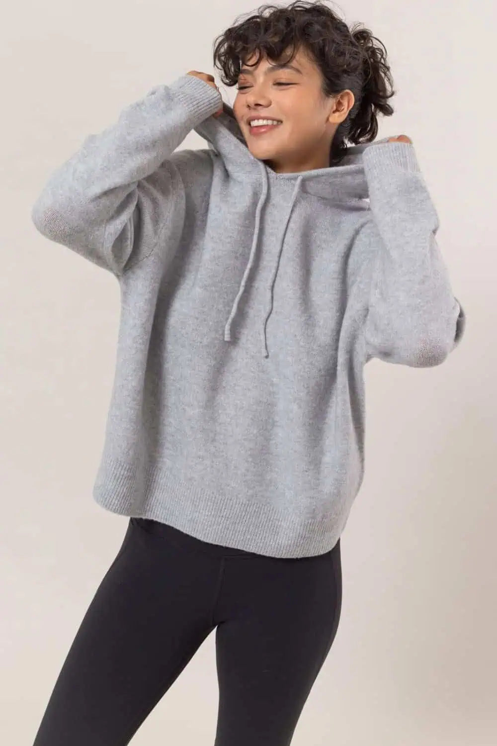 HYFVE Drawstring Long Sleeve Hooded Sweater Tops