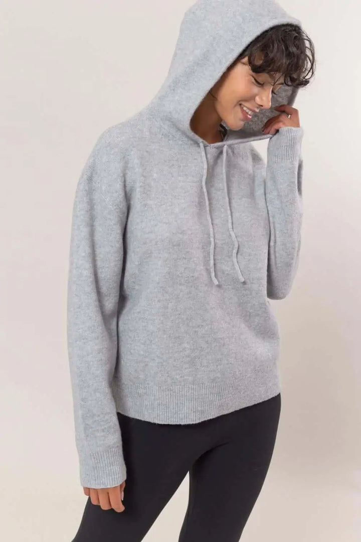 HYFVE Drawstring Long Sleeve Hooded Sweater Tops