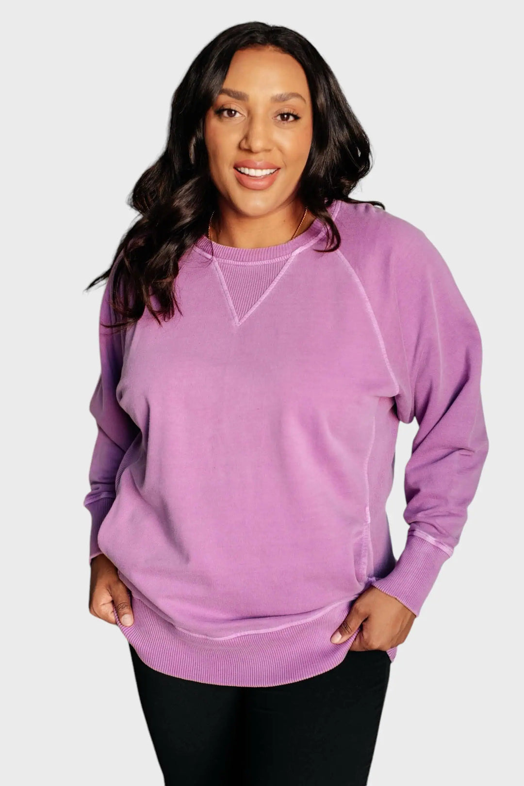 Hands Down Favorite Sweatshirt in Light Plum Tops