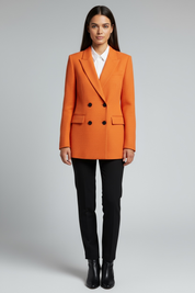 Double-Breasted Textured Blazer | Blazers Daverri Fashions