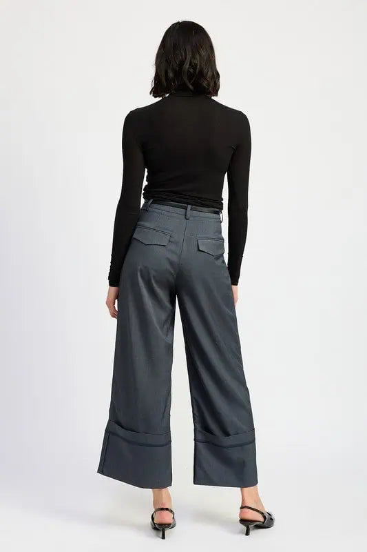 FOLD OVER PLEATED PANTS Pants