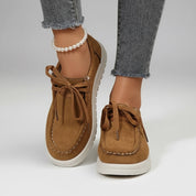 Lace Up Round Toe Loafers