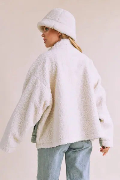 Loose Fit Sherpa Denim Jacket Coats & Jackets