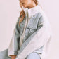 Loose Fit Sherpa Denim Jacket - DAVERRI FASHIONS
