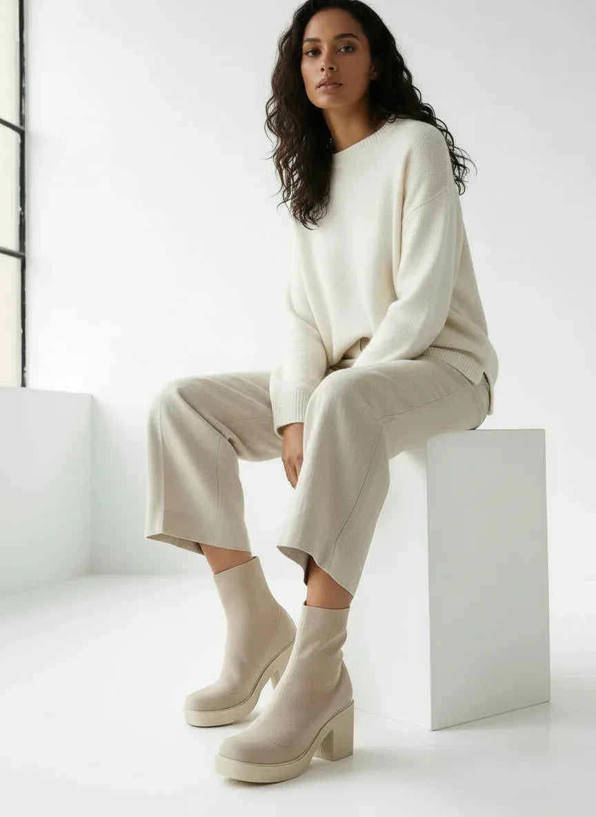 Chunky Platform Sock Bootie - DAVERRI FASHIONS