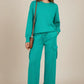 Daverri Fashions Full Size Round Neck Long Sleeve Top and Drawstring Pants Set - DAVERRI FASHIONS