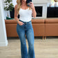 Judy Blue High Waist Control Top Frayed Hem Flare Jeans Jeans