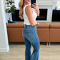 Judy Blue High Waist Control Top Frayed Hem Flare Jeans Jeans