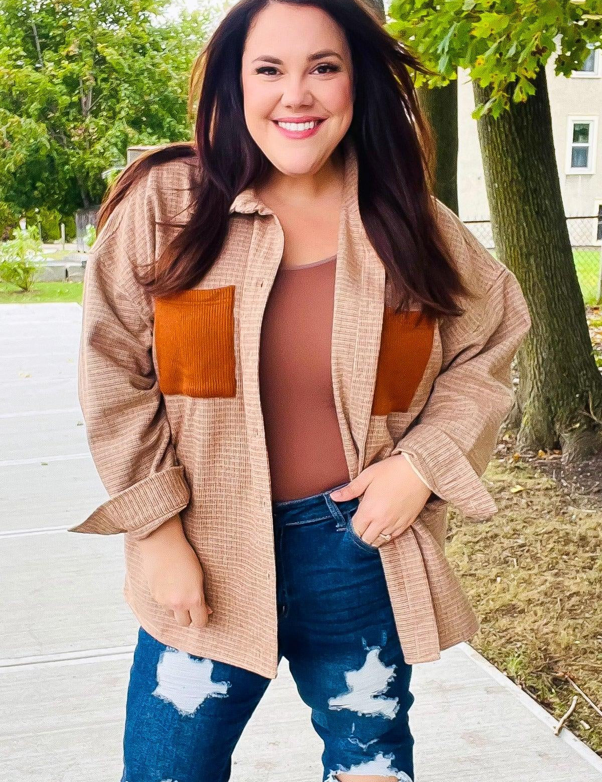 Start Your Day Rust Flannel Plaid Oversized Shacket | 2024 Blow-Out Sale Daverri Fashions