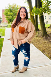 Start Your Day Rust Flannel Plaid Oversized Shacket | 2024 Blow-Out Sale Daverri Fashions