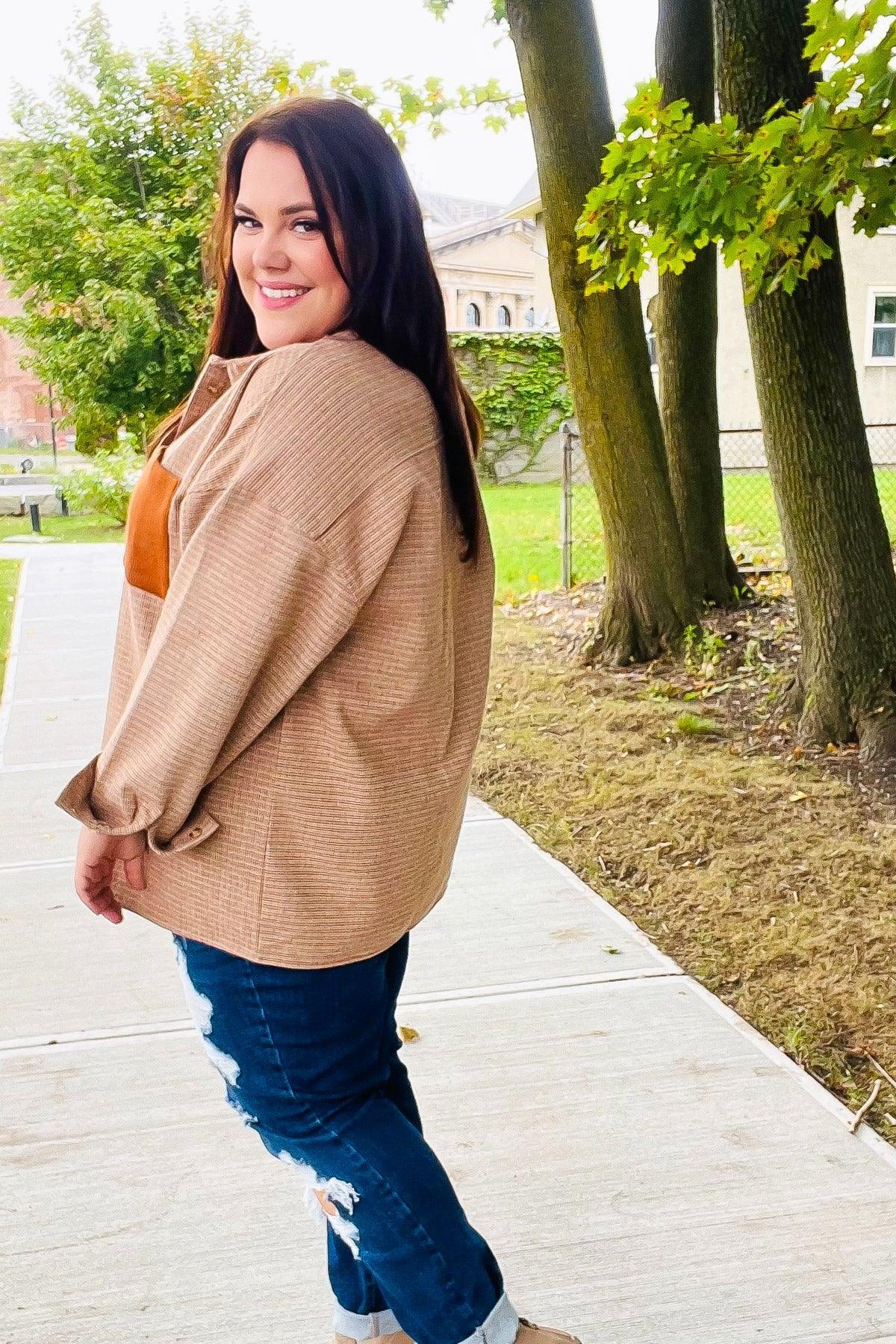 Start Your Day Rust Flannel Plaid Oversized Shacket | 2024 Blow-Out Sale Daverri Fashions