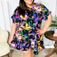 Live For Today Black Floral Surplice Woven Romper - DAVERRI FASHIONS
