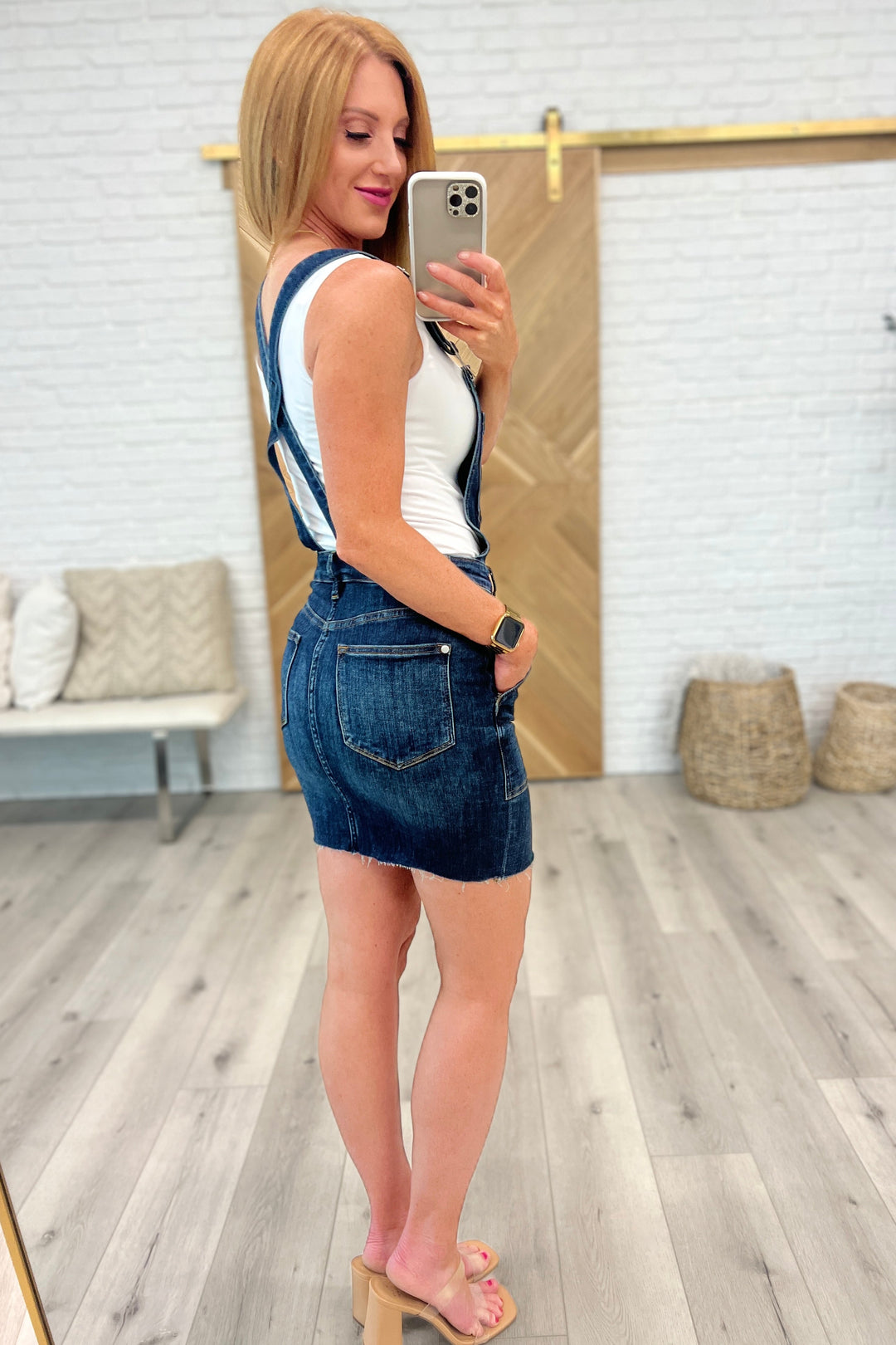 Agnes Denim Overall Dress Denim