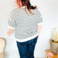 You've Got This Ivory & Black Wavy Stripe Pattern Sweater Top - DAVERRI FASHIONS