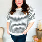 You've Got This Ivory & Black Wavy Stripe Pattern Sweater Top - DAVERRI FASHIONS
