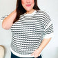 You've Got This Ivory & Black Wavy Stripe Pattern Sweater Top - DAVERRI FASHIONS