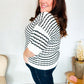 You've Got This Ivory & Black Wavy Stripe Pattern Sweater Top - DAVERRI FASHIONS