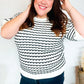 You've Got This Ivory & Black Wavy Stripe Pattern Sweater Top - DAVERRI FASHIONS